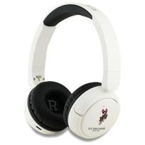 JAV POLO ASSN. „BLUETOOTH“ AUSINIŲ DĖKLAS TELEFONAMS, BALTAS SU LOGOTIPU
