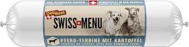 „DeliBest Swiss Menu“ arklių terina su bulvėmis, šlapias maistas šunims, pagamintas iš 100 % šviežios arklių mėsos, be grūdų ir priedų, be glitimo, aukštos kokybės maistas suaugusiems šunims, 400 g dešra