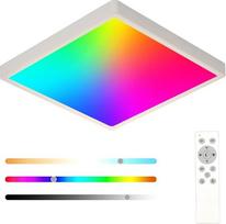 „DELIPOP“ LED lubinis šviestuvas RGB su nuotolinio valdymo pultu, 24 W, reguliuojamo ryškumo, kvadratinis