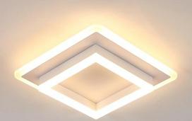 „Delipop“ LED lubinis šviestuvas, 30 W, 3000 K, kvadratinis lubinis šviestuvas, šiuolaikinis baltas