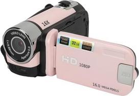„Denash“ vaizdo kamera, 1080P, 16 MP skaitmeninis fotoaparatas, vlogų kūrimo kamera su 16 kartų skaitmeniniu priartinimu, kompaktiška kamera fotografavimui (ROŽINĖ)