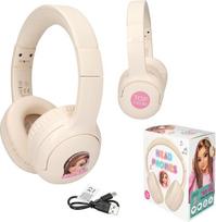 „Depesche TOPModel 13779“ „Bluetooth“ ausinės, kreminės spalvos su modelio motyvu, belaidės, skirtos naudoti kelionėje, komplekte yra USB-C įkrovimo kabelis, grojimo trukmė – apie 20 valandų