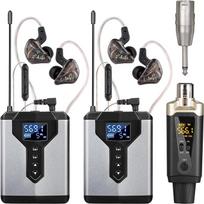 „Depusheng T9-2“ belaidė ausų monitoringo sistema su siųstuvo spaustuku ant imtuvo, automatiniu suporavimu; ausų monitoringo sistema, skirta studijoms, gitaristams, DJ-ams ir gyviems pasirodymams (2 vnt.)