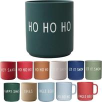 „Design Letters“ mėgstamiausias puodelis „HO HO HO“, Kalėdiniai puodeliai, puikiai tinkantys Kalėdų dekoracijoms, Kalėdinės dovanos moterims ir vyrams, Kalėdų stalo dekoracija, porcelianinis Kalėdų puodelis, kavos puodeliai, 250 ml