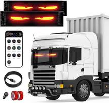 „Devil Eyes“ apšvietimas automobiliui, 595 x 120 mm, LED akys sunkvežimiui, lankstus ir dinamiškas, valdomas per programėlę / nuotolinio valdymo pultą, 2 vnt. „Devil Eyes“ LED apšvietimas, skirtas savarankiškai sumontuoti, skirtas dekoravimui vakarėliuose