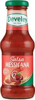 „Develey“ „Salsa Messicana“ – be glitimo meksikietiškas padažas, prieskonių padažas, stalo padažas, puikiai tinka nachos, stiklinis butelis, 250 ml