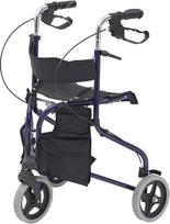 „DeVilbiss Healthcare“ „Tri-Walker“ vaikštynė su sėdynėle ir atlošu – mėlyna