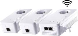 „Devolo“ multimedijos maitinimo rinkinys (dLAN 1200+ „Wi-Fi“ adapteris, 2 elektros linijos adapteriai, 4 gigabito jungtys, idealiai tinka žaidimams internete ir HD transliacijoms, belaidis tinklas visame name), baltas