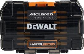 „DEWALT“ 28 dalių „McLaren Flexorq“ atsuktuvų rinkinys, pateikiamas tvirtoje dėžutėje+ Tai yra „Connectable Housing System“ sistemos, suderinamos su TSTAK, dalis. Tvirtos dėžutės gali būti naudojamos, kad būtų lengviau