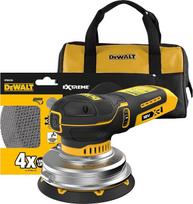 „DEWALT“ 18 V XR BL 125 mm ekscentrinis šlifuoklis su nešimo maišeliu ir 1 pakuote šlifavimo diskų, DCW211KN-XJ