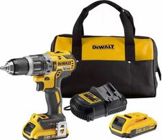 „DEWALT“ bešepetėlių smūginio gręžtuvo-sraigtų suktuvo rinkinys – komplekte yra 2 vnt. 2 Ah akumuliatorių, laikymo krepšys ir įkroviklis