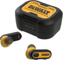 „DEWALT“ tvirtos „True Wireless“ ausinės, „Bluetooth“ ausinės su „Type-C“ įkrovimo dėklu, daugiau nei 30 valandų baterijos veikimo laikas, paprastas sukonfigūravimas su „iPhone“, puikiai tinka statybvietėje