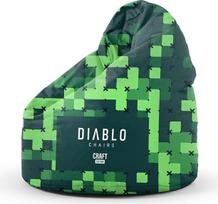 „Diablo Craft Edition“ vaikų pufas, ergonomiška sėdimoji dalis su granulių užpildu, patvari „Cordura“ medžiaga, atsparus vandeniui, lengvas ir kompaktiškas, žaismingas raštas, matmenys 80 x 110 x 80 cm, „Craft Edition“