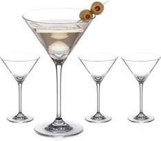 „DIAMANTE“ „Martini Prosecco“ kokteiliniai stikliniai – kolekcija „Auris“, be dekoracijų, iš krištolo – 4 vnt. rinkinys