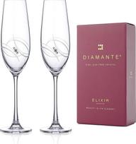 „DIAMANTE“ – du „Swarovski Atlantis“ šampano ir prosecco taurės, papuoštos kristalais, 2 vnt. rinkinys dovanų dėžutėje
