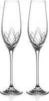 „DIAMANTE“ šampano taurių pora – „Lotus“ kolekcija: rankomis išpjaustytų krištolo šampano ir prosecco taurių rinkinys (2 vnt.)