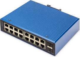 „DIGITUS Industrial“ 16+2 prievadų L2 valdomas Gigabit Ethernet PoE komutatorius
