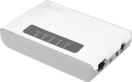 „DIGITUS“ 2 prievadų USB 2.0 belaidis daugiafunkcinis tinklo serveris, 300Mbps