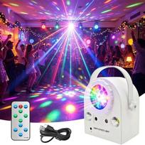 „Disco Ball“ LED vakarėlio šviesos šaltinis su nuotolinio valdymo pultu, skirtas DJ scenos apšvietimui