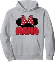 „Disney“ Minnie Mouse motinos dienos auselės mamai – džemperis su gobtuvu, pilkos spalvos