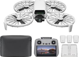„DJI Flip Fly More Combo“ (nuotolinio valdymo pultas „RC 2“ su ekranu), < 249 g | Dronas su 4K UHD kamera, skirtas suaugusiems, pakilimas iš delno, automatinis grįžimas, pažangus skrydžio valdymas, 3 baterijos, užtikrinančios 93 minučių skrydžio trukmę