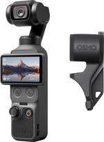 „DJI Osmo Pocket 4“, kišeninis stabilizuotas vlogų fotoaparatas, 1 colio CMOS jutiklis ir 4K/240 kadrų per sekundę, 3 ašių stabilizavimas, 2 kartų praradimų neturintis priartinimas, 14 lygių dinaminis diapazonas, skirtas vlogams, asmenukėms ir kelionėms