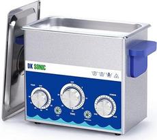 „DK SONIC“ pramoninis ultragarsinis valymo aparatas, 3 l talpos, 120 W galios ultragarsinis papuošalų valymo aparatas su reguliuojama funkcija, laikmačiu ir šildymo funkcija, skirtas monetų, akinių, vėrinių ir laikrodžių valymui (su krepšeliu)