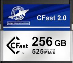 „Dogfish“ CFast 2.0 kortelė, 256GB, skirta 4K/6K RAW failams, skaitymo greitis iki 525MB/s