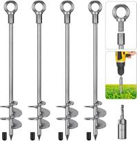 „Dolibest“ „Swing“ žemės tvirtinimo elementas, 76 cm, batuto tvirtinimo elementas su 4 varžtais