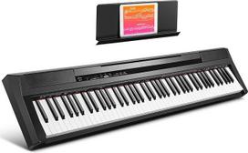 „Donner DEP-10“ skaitmeninis pianinas su 88 pusiau sveriamomis klavišais – elektrinis pianinas pradedantiesiems, pilno dydžio pianino klaviatūra su sustain pedalu, juodos spalvos