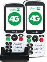„Doro“ – 780X IUD (PTI) – Nepririštas nešiojamasis 4G telefonas – Pavojaus signalas darbuotojui atsidūrus izoliuotoje vietoje – GPS – Pagalbos mygtukas – Supaprastinta klaviatūra – Įkrovimo stotelė – Balta