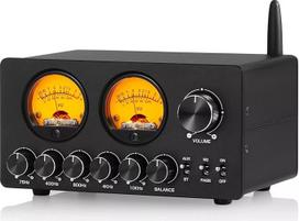 „Douk Audio“ 5 juostų ekvalaizeris su „Bluetooth“ ryšiu, skirtas namų stereo sistemoms, kompiuterio garsiakalbiams ir stiprintuvams, su VU matuokliu (EQ5-TONE patobulinta versija)
