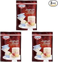 „Dr. Oetker“ jogurto glazūra – suteikia jogurto skonio atspalvį pyragams, tortams, desertams, ledams ar vaisiams (3 vnt. pakuotė)