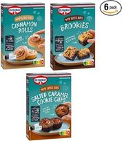 „Dr. Oetker“ „MY LITTLE BITES“ 6 vnt. bandomasis rinkinys: 2 x sūrio karamelės sausainių taurelės, 2 x „Brookies“, 2 x cinamono ritinėliai, kepimo mišiniai