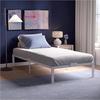 „Dreamzie“ metalinė lova 90 x 200 cm su groteliniu rėmu, aukštis 41 cm | Balta · Daug vietos daiktams laikyti · Tvirta · Lengvai surenkama