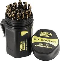 „Drill America“ – D/A29J-CO-PC 29 dalių M42 kobalto grąžtų rinkinys apvaliame dėkle (1/16" – 1/2" x 64-osios), D/ACO serija
