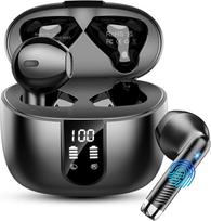 „Drsaec“ „Bluetooth 5.4“ ausinės, 6D gilaus boso ausinės, belaidės „Bluetooth 2025“, 56 valandų veikimo laikas, 4 ENC mikrofonai, triukšmo slopinimo ausinės, USB-C, IP7 atsparumas vandeniui, sportinės ausinės