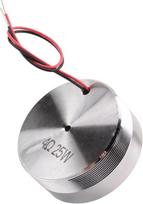„Duokon“ 1 vnt. 50 mm rezonansinis garsiakalbis, visų dažnių, apvalus, 4 Ω, 25 W, sidabrinis