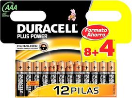 „Duracell Plus“ šarminės baterijos AAA LR03, 1,5 V, 12 vnt. pakuotė