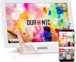 „Duronic PF1D WE“ skaitmeninė nuotraukų rėmelė, „Frameo“ „Wi-Fi“ nuotraukų rėmelė su 32GB atmintimi, balta nuotraukų rėmelė su doko stotele, 10 colių ekranas ir 800 x 1280 IPS skiriamoji geba, vertikalus ir horizontalus | 32GB atminties, nuotraukų rėmel