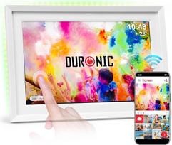 „Duronic PF2A WE“ skaitmeninė nuotraukų rėmelė, „Frameo“ „Wi-Fi“ nuotraukų rėmelė su 32GB atmintimi, juodas rėmelis su apšvietimu, 10 colių ekranas ir 800 x 1280 IPS skiriamoji geba, vertikalus ir horizontalus rodymas