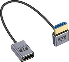 „Duttek“ 8K HDMI prailginimo kabelis, 30 cm, į viršų nukreiptas HDMI kištukas (vyriškas) – lizdas (moteriškas), 48Gbps, išorinis skersmuo 2,5 mm, palaiko 8K @ 60 Hz, 4K @ 240 Hz, skirtas GH5S, PS5, „Xbox One“ monitoriui, kompiuteriui