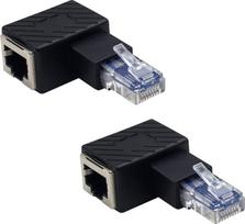 „Duttek“ 90 laipsnių kampu pasuktas Ethernet adapteris, kairės pusės kampinis RJ45 kištukas (vyriškas) į lizdą (moteriškas), ekranuotas tinklo jungties adapteris, suderinamas su komutatoriumi, modemu, maršrutizatoriumi, kompiuteriu, tinklo spausdintuvu, P