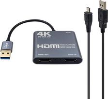 „Duttek“ HDMI vaizdo įrašymo plokštė su „Loop Out“ išėjimu, HDMI į USB 3.0 vaizdo įrašymo plokštės keitiklis-adapteris, 4K HD, 1080P, skirtas kompiuteriams, nešiojamiesiems kompiuteriams, projektoriams ir HDTV; suderinamas su „Windows XP“, „MAC“ ir „Linux