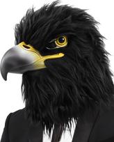 „Eagle Mask“ suaugusiųjų latekso gyvūnų kaukė, dengianti visą galvą, 3D, realistiška, juoda, skirta Helovinui, karnavalui ir kostiuminiams vakarėliams, su plunksnų motyvu