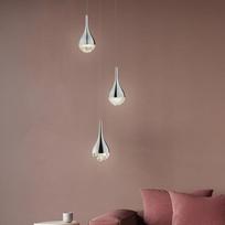 „easyDim“ LED 3-lemptuvė pakabinama lempa su dekoratyviniu stiklu ir | LED 3-lemptuvė pakabinama lempa – „easyDim“ pakabinama lempa su dekoratyviniu stiklu ir šiltos baltos spalvos šviesa – pakabinamos lempos aukštis yra