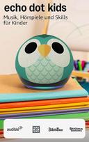 „Echo Dot Kids“ (naujausios kartos) | „Wi-Fi“ ir „Bluetooth“ išmanusis garsiakalbis su „Alexa“ | Su 1 metų „Amazon Kids+“ turiniu | Pelėda