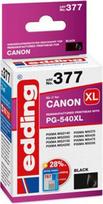 „edding“ EDD-377 rašalo kasetė – viena kasetė – juoda – 23 ml – pakanka 765 puslapių – tinka vietoj „Canon“ PG-540XL