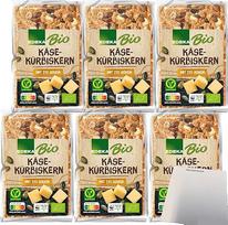 „Edeka“ ekologiškos sūrio skonio moliūgų sėklų traškučių pakuotė iš 6 vnt. (6 x 200 g pakuotės) + „usy“ blokas
