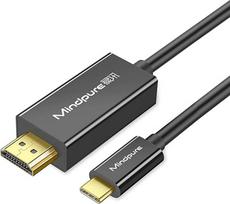 „EDGE HDR“ USB-C į HDMI kabelis, 4K@30Hz, „Plug & Play“, HDCP 2.2, DP Alt Mode, garso ir vaizdo sinchronizavimas, (suderinamas su „Thunderbolt 3“) skirtas „Edge T3 Transmission“, „MacBook“, „iPad“, „iPhone“, HD televizoriams ir kt., juodos spalvos